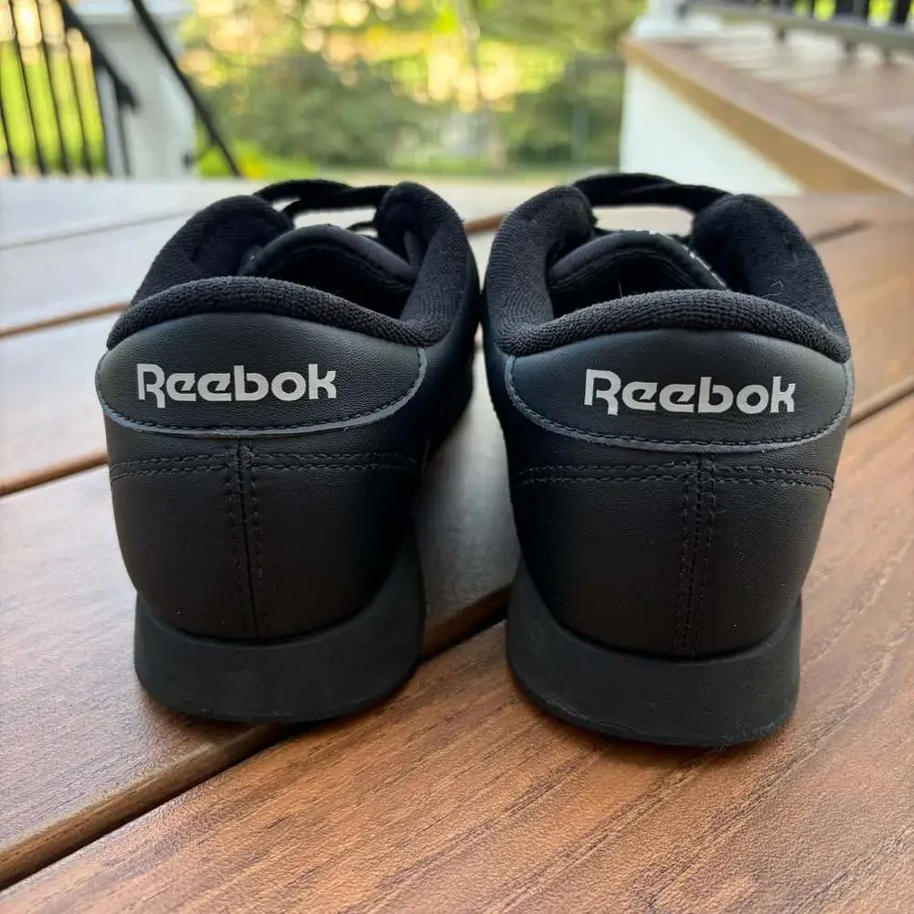 New Reebok Princess Women's Classic Casual Sneakers in Black Size 6.5